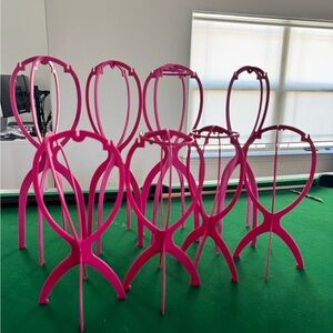 Pink Wig Stand Set
